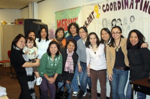 Participants in the Migrant Women’s Coordinating Body for International Women’s Day education session on women’s struggles in Toronto.