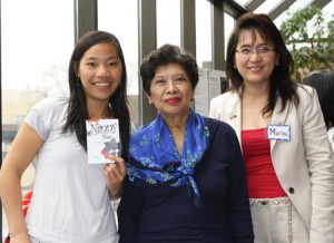 nanny-tales-group ANALYN ARYO with Congen Minerva Falcon and article author Marlou Tiro at the book launching.