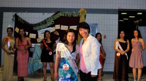 barrie_imee Imee Belanger (right), talent judge, with first runner up Mary Ann Balingit, of the Best of the Best Talent Contest held in Barrie on June 5
