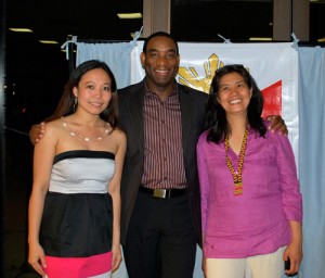 barrie_talents_organizers REYNA Ingel (left), executive committee member and Wilma Delo, president of Pilipinong Migrante sa Barrie, organizer of the event Best of the Bests 2 talent contest held in Barrie on June 5, 2010. At center is a judge in the contest.
